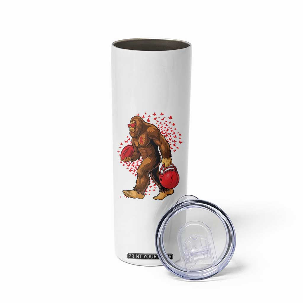 Funny Bigfoot Football Skinny Tumbler Support HIV Awareness Gift TS12 Print Your Wear