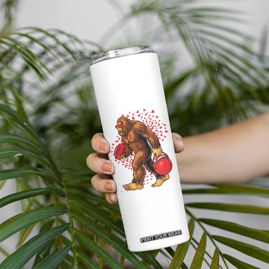 Funny Bigfoot Football Skinny Tumbler Support HIV Awareness Gift TS12 Print Your Wear
