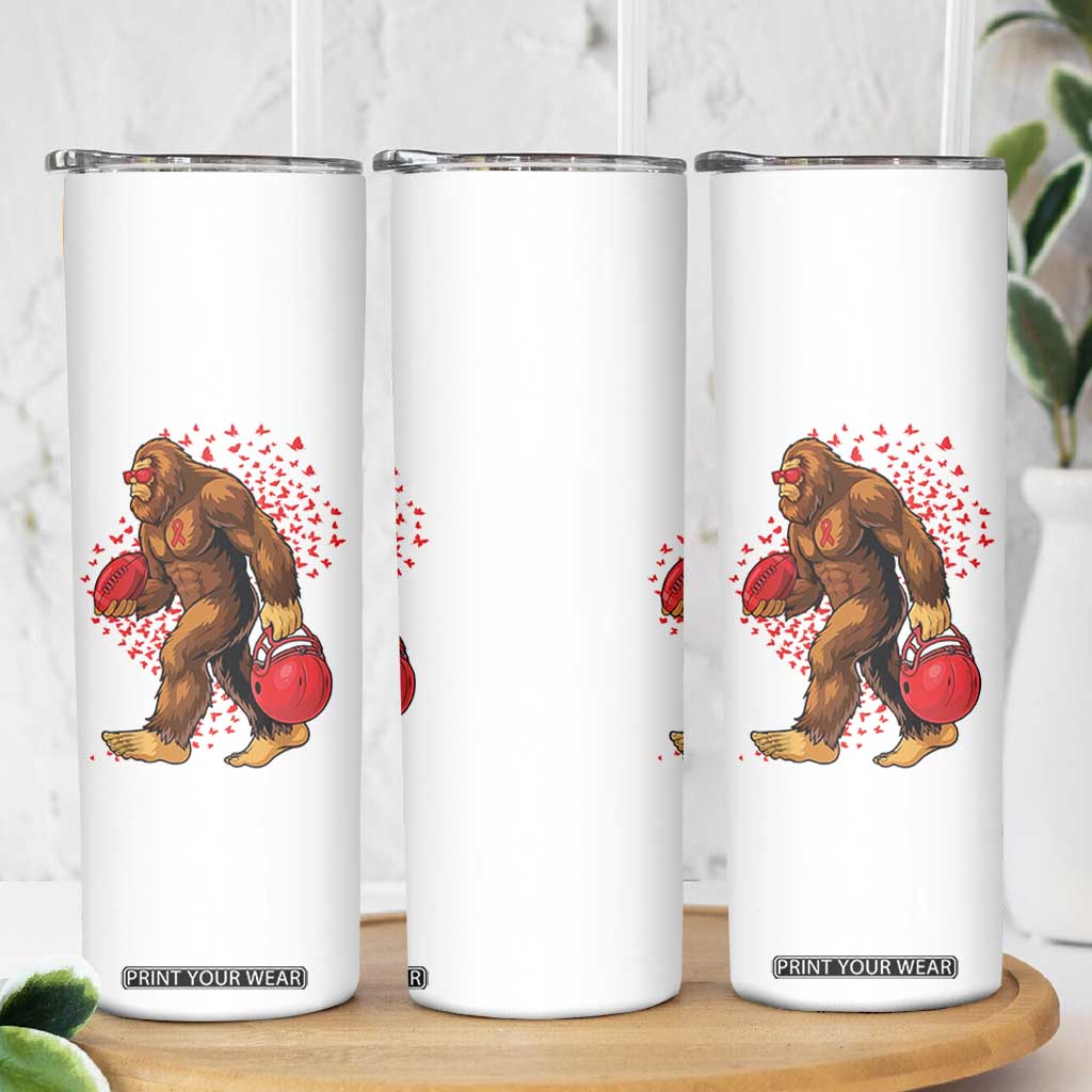 Funny Bigfoot Football Skinny Tumbler Support HIV Awareness Gift TS12 Print Your Wear