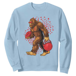 Funny Bigfoot Football Sweatshirt Support HIV Awareness Gift TS12 Light Blue Print Your Wear