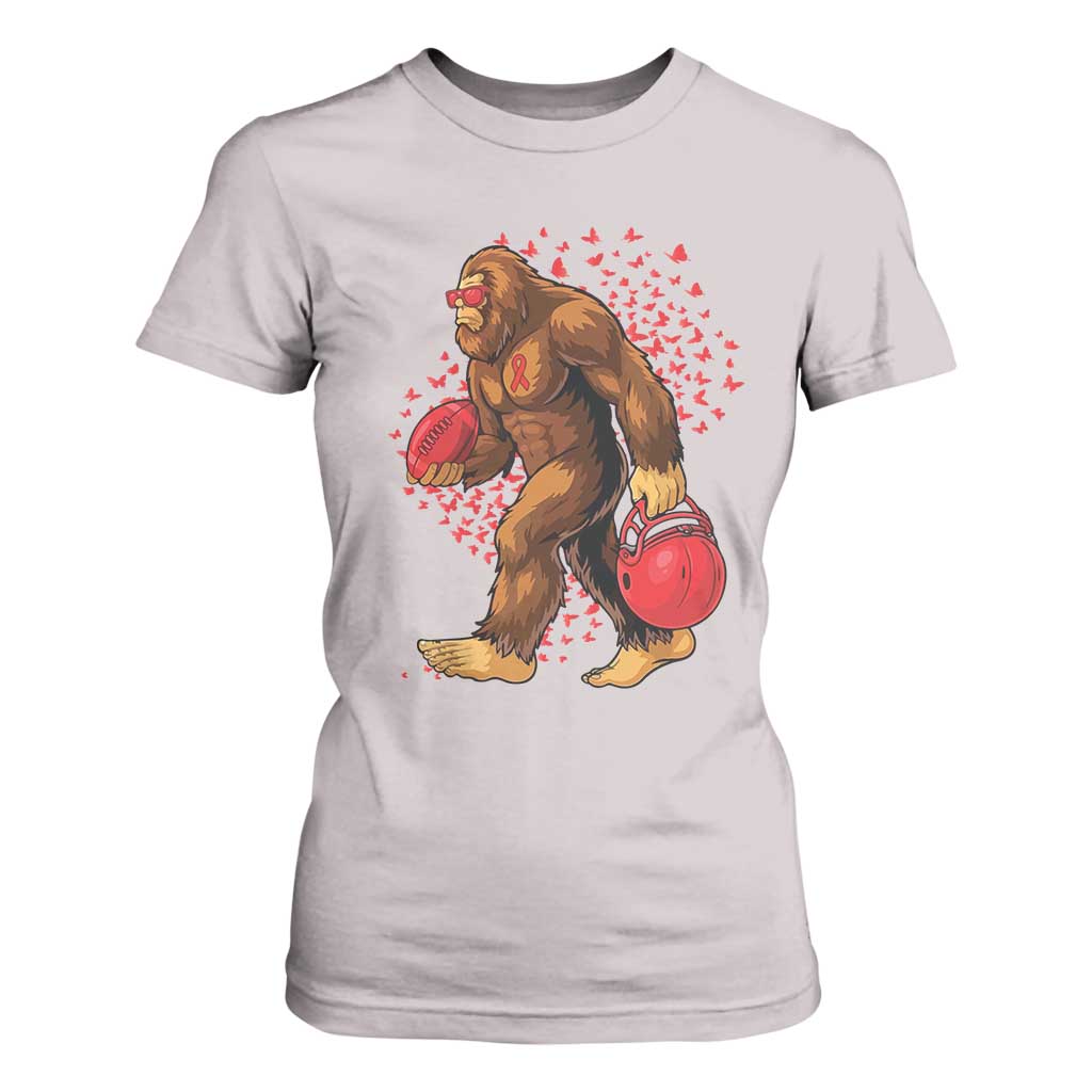 Funny Bigfoot Football T Shirt For Women Support HIV Awareness Gift TS12 Ice Gray Print Your Wear