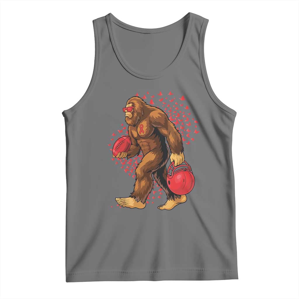 Funny Bigfoot Football Tank Top Support HIV Awareness Gift TS12 Black Heather Print Your Wear
