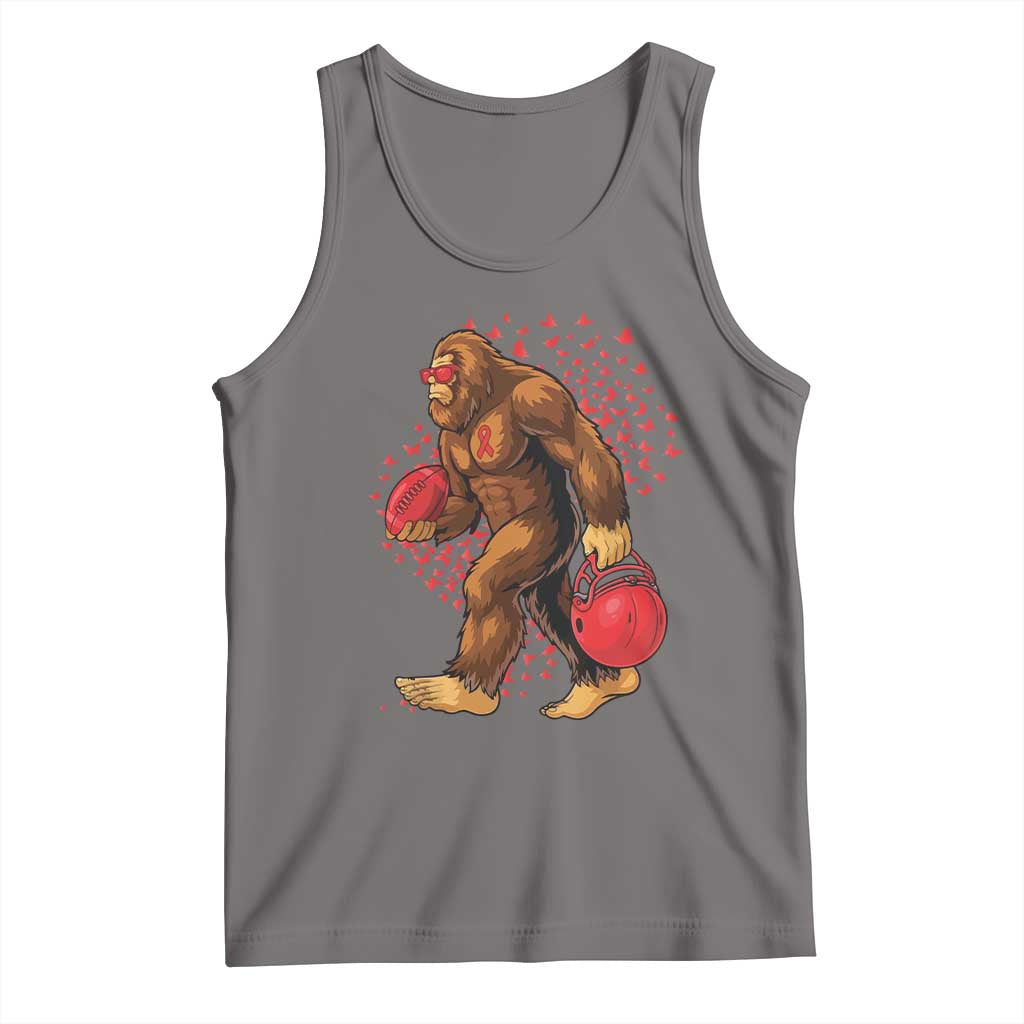 Funny Bigfoot Football Tank Top Support HIV Awareness Gift TS12 Deep Heather Print Your Wear
