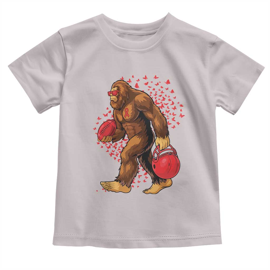 Funny Bigfoot Football Toddler T Shirt Support HIV Awareness Gift TS12 Ice Gray Print Your Wear