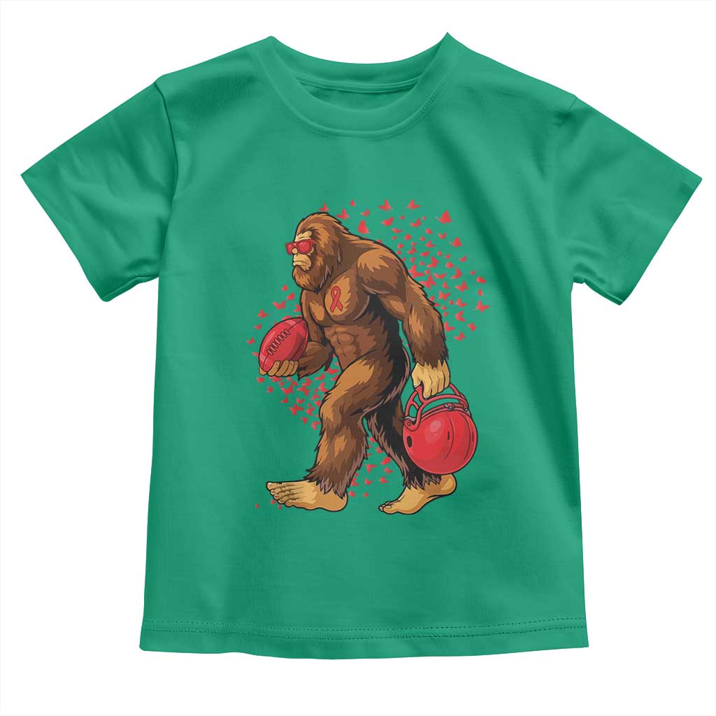 Funny Bigfoot Football Toddler T Shirt Support HIV Awareness Gift TS12 Irish Green Print Your Wear
