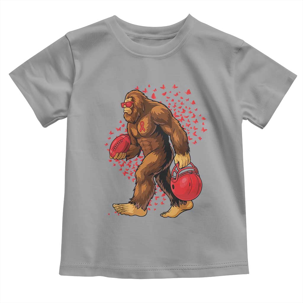 Funny Bigfoot Football Toddler T Shirt Support HIV Awareness Gift TS12 Sport Gray Print Your Wear