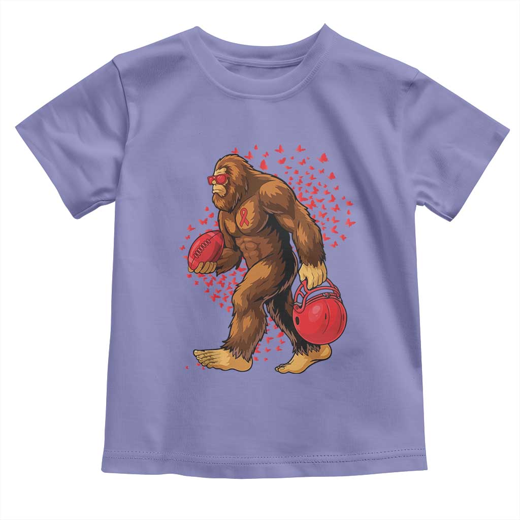 Funny Bigfoot Football Toddler T Shirt Support HIV Awareness Gift TS12 Violet Print Your Wear