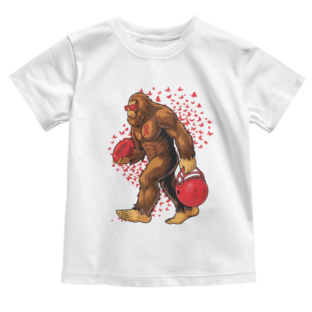 Funny Bigfoot Football Toddler T Shirt Support HIV Awareness Gift TS12 White Print Your Wear