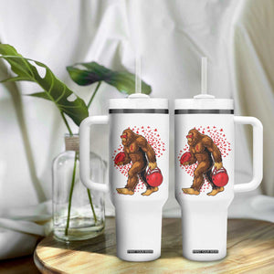 Funny Bigfoot Football Tumbler With Handle Support HIV Awareness Gift TS12 Print Your Wear