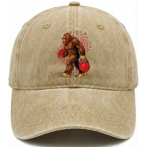 Funny Bigfoot Football Washed Cotton Baseball Cap Support HIV Awareness Gift TS12 Print Your Wear