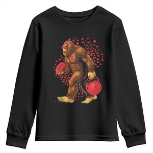 Funny Bigfoot Football Youth Sweatshirt Support HIV Awareness Gift TS12 Black Print Your Wear