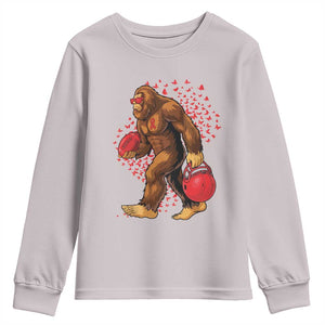 Funny Bigfoot Football Youth Sweatshirt Support HIV Awareness Gift TS12 Ice Gray Print Your Wear