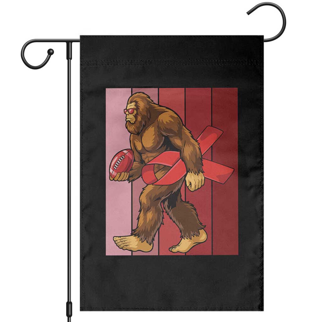 Funny Bigfoot Football HIV Awareness Garden Flag Red Ribbon Retro Vintage Style Gift TS12 Black Print Your Wear