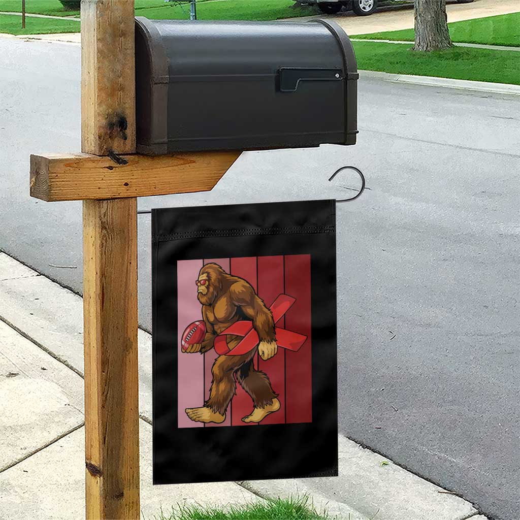 Funny Bigfoot Football HIV Awareness Garden Flag Red Ribbon Retro Vintage Style Gift TS12 Print Your Wear