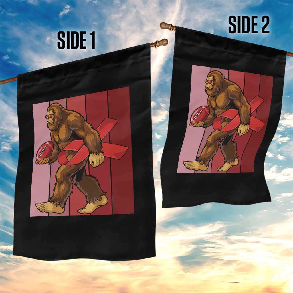 Funny Bigfoot Football HIV Awareness Garden Flag Red Ribbon Retro Vintage Style Gift TS12 Print Your Wear