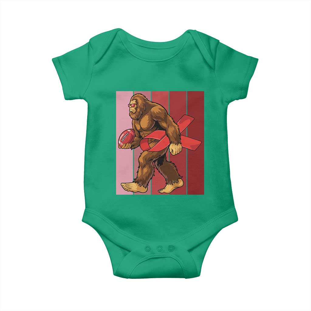 Funny Bigfoot Football HIV Awareness Baby Onesie Red Ribbon Retro Vintage Style Gift TS12 Irish Green Print Your Wear