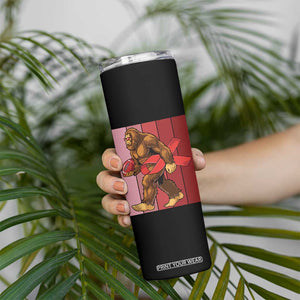 Funny Bigfoot Football HIV Awareness Skinny Tumbler Red Ribbon Retro Vintage Style Gift TS12 Print Your Wear