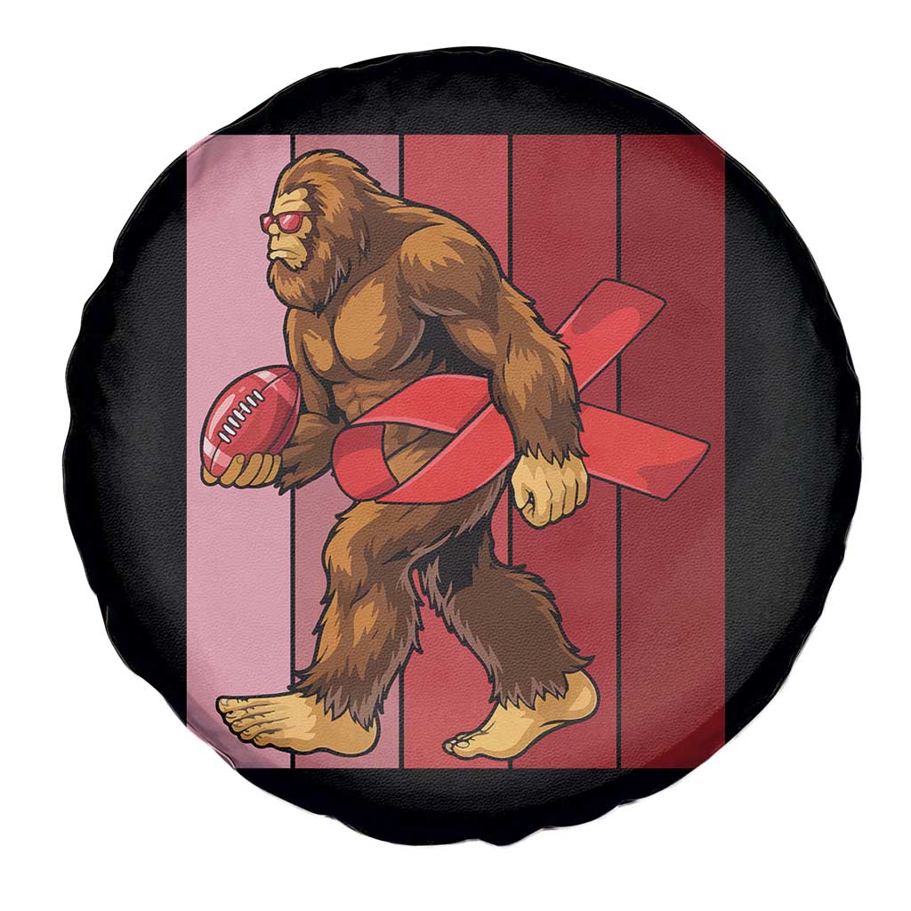 Funny Bigfoot Football HIV Awareness Spare Tire Cover Red Ribbon Retro Vintage Style Gift TS12 Print Your Wear