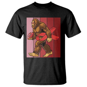 Funny Bigfoot Football HIV Awareness T Shirt Red Ribbon Retro Vintage Style Gift TS12 Black Print Your Wear