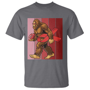 Funny Bigfoot Football HIV Awareness T Shirt Red Ribbon Retro Vintage Style Gift TS12 Charcoal Print Your Wear