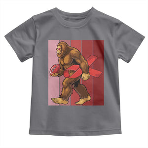 Funny Bigfoot Football HIV Awareness Toddler T Shirt Red Ribbon Retro Vintage Style Gift TS12 Charcoal Print Your Wear