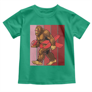 Funny Bigfoot Football HIV Awareness Toddler T Shirt Red Ribbon Retro Vintage Style Gift TS12 Irish Green Print Your Wear
