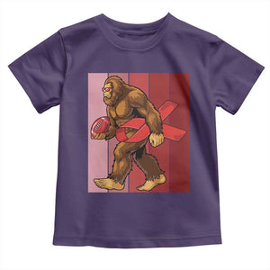 Funny Bigfoot Football HIV Awareness Toddler T Shirt Red Ribbon Retro Vintage Style Gift TS12 Purple Print Your Wear
