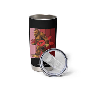 Funny Bigfoot Football HIV Awareness Tumbler Cup Red Ribbon Retro Vintage Style Gift TS12 Print Your Wear