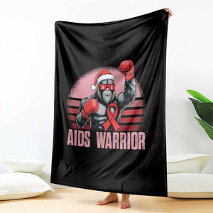 Christmas Santa Bigfoot HIV Awareness Throw Blanket Retro Vintage Style Gift TS12 Print Your Wear