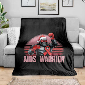 Christmas Santa Bigfoot HIV Awareness Throw Blanket Retro Vintage Style Gift TS12 Print Your Wear