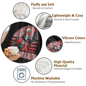 Christmas Santa Bigfoot HIV Awareness Throw Blanket Retro Vintage Style Gift TS12 Print Your Wear