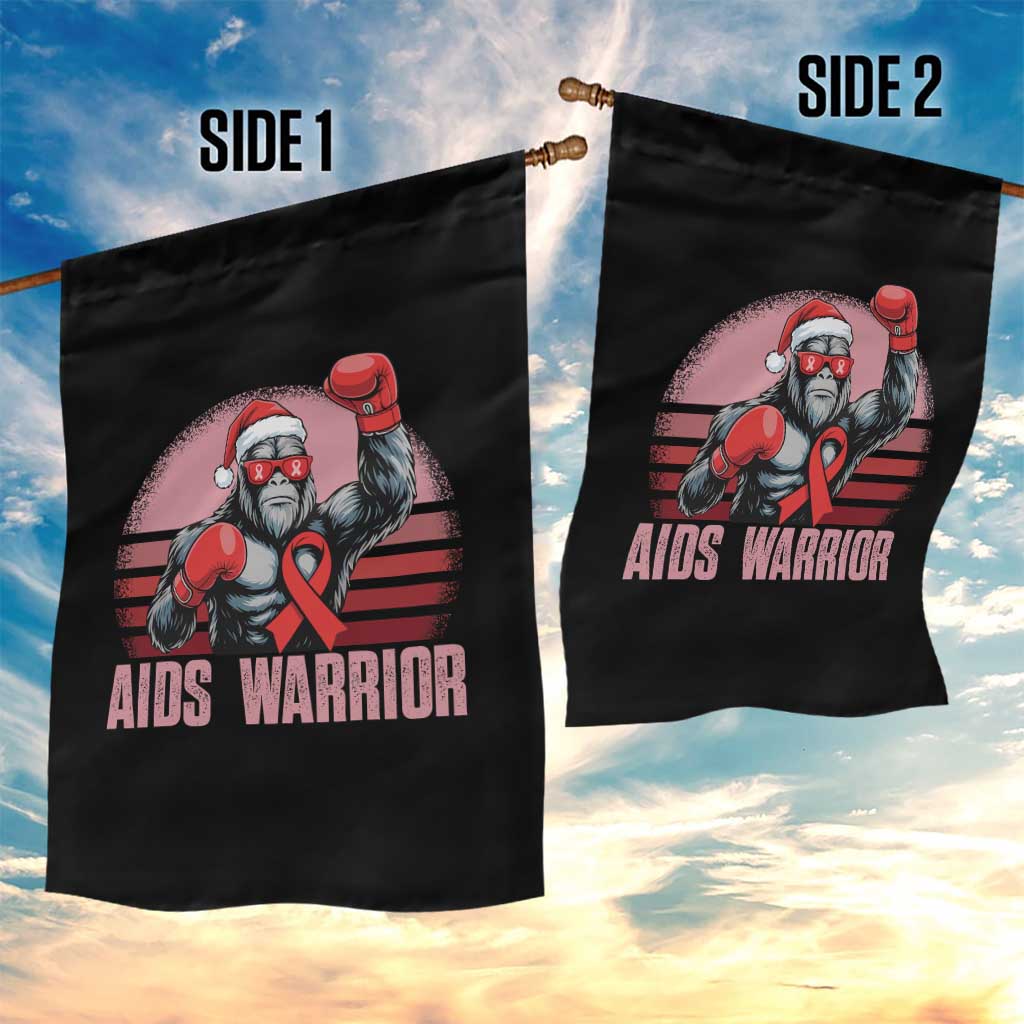 Christmas Santa Bigfoot HIV Awareness Garden Flag Retro Vintage Style Gift TS12 Print Your Wear