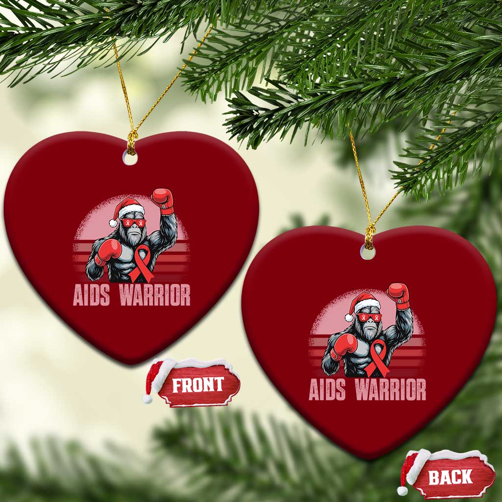 Xmas Santa Bigfoot HIV Awareness Ceramic Ornament Retro Vintage Style Gift TS12 Print Your Wear