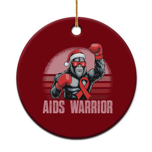 Xmas Santa Bigfoot HIV Awareness Ceramic Ornament Retro Vintage Style Gift TS12 1pc Red Print Your Wear