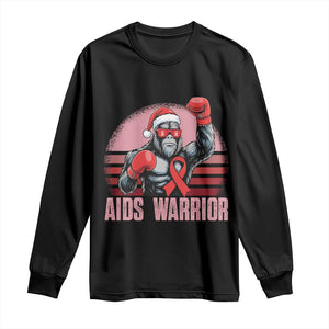 Christmas Santa Bigfoot HIV Awareness Long Sleeve Shirt Retro Vintage Style Gift TS12 Black Print Your Wear