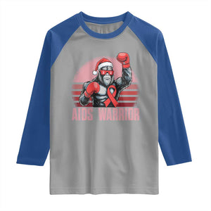 Christmas Santa Bigfoot HIV Awareness Raglan Shirt Retro Vintage Style Gift TS12 Sport Gray Royal Print Your Wear