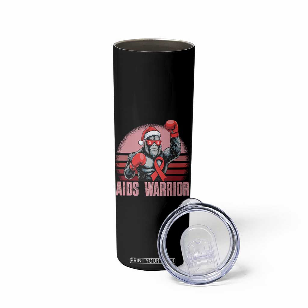 Christmas Santa Bigfoot HIV Awareness Skinny Tumbler Retro Vintage Style Gift TS12 Print Your Wear