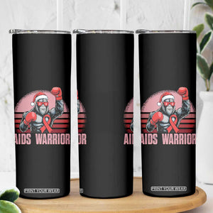 Christmas Santa Bigfoot HIV Awareness Skinny Tumbler Retro Vintage Style Gift TS12 Print Your Wear