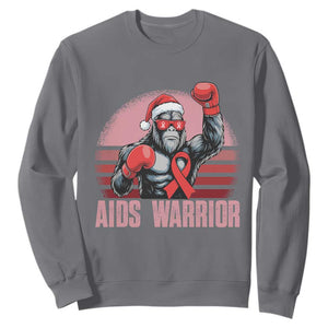 Christmas Santa Bigfoot HIV Awareness Sweatshirt Retro Vintage Style Gift TS12 Charcoal Print Your Wear