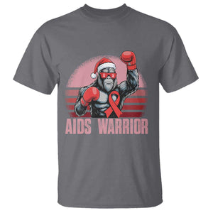 Christmas Santa Bigfoot HIV Awareness T Shirt Retro Vintage Style Gift TS12 Charcoal Print Your Wear