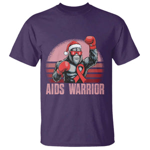 Christmas Santa Bigfoot HIV Awareness T Shirt Retro Vintage Style Gift TS12 Purple Print Your Wear