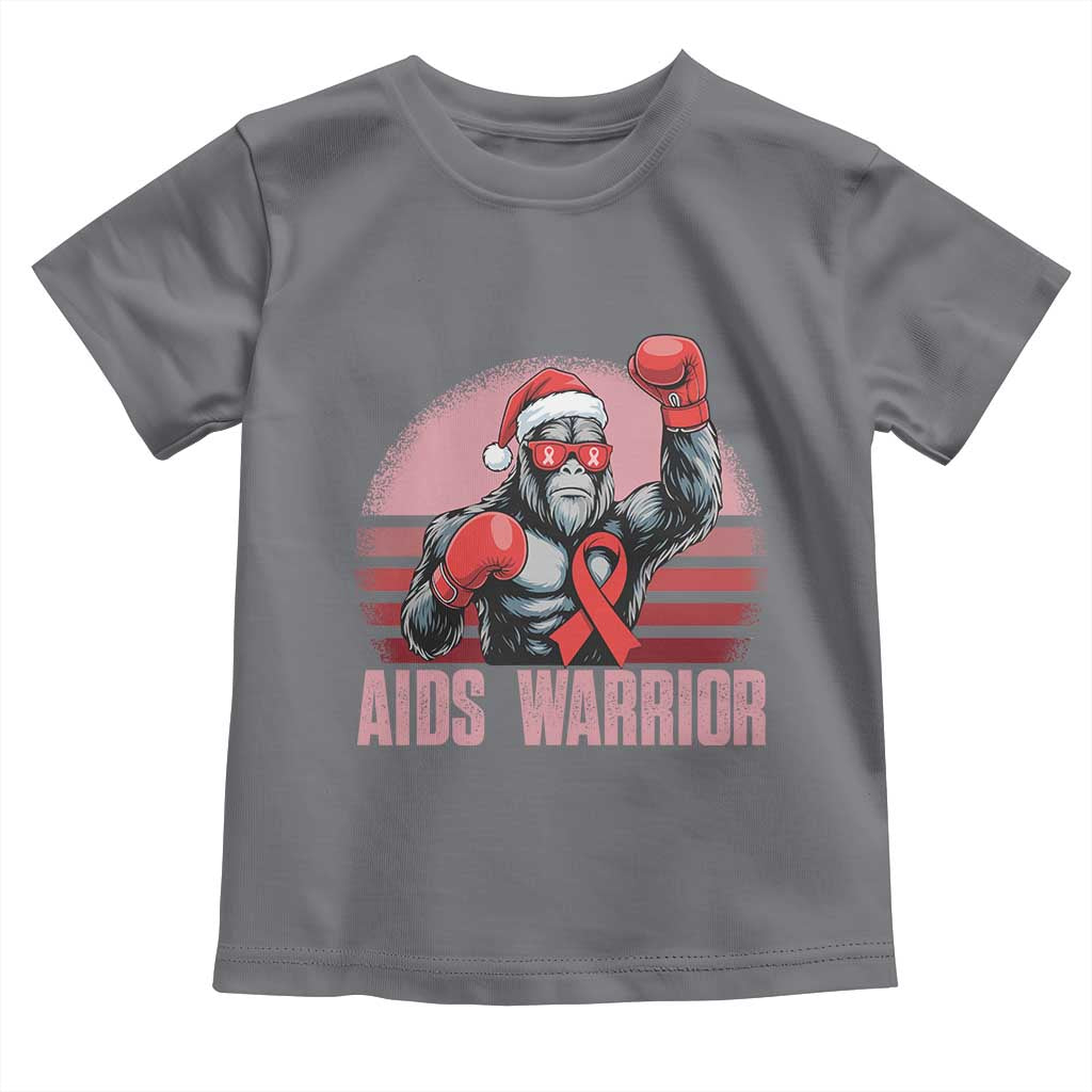 Christmas Santa Bigfoot HIV Awareness Toddler T Shirt Retro Vintage Style Gift TS12 Charcoal Print Your Wear