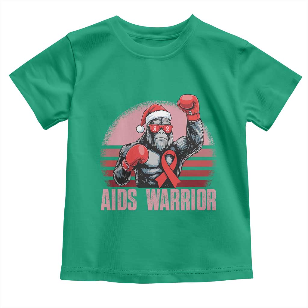 Christmas Santa Bigfoot HIV Awareness Toddler T Shirt Retro Vintage Style Gift TS12 Irish Green Print Your Wear