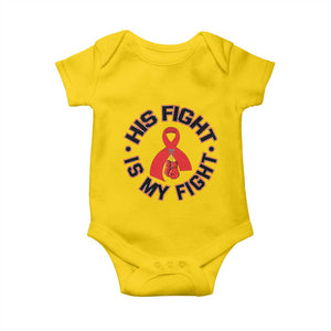 HIV Warrior His Fight Is My Fight Baby Onesie Red Ribbon Boxing Gift TS12 Daisy Print Your Wear