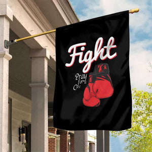 Fight Pray For A Cure Garden Flag Red Ribbon HIV Awareness Boxing Gift TS12 Print Your Wear