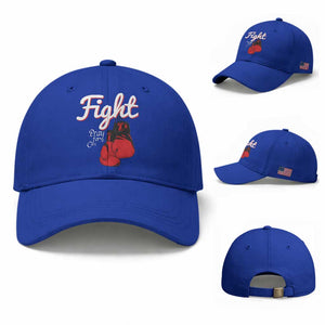 Fight Pray For A Cure Baseball Cap Red Ribbon HIV Awareness Boxing Gift TS12 Baseball Cap Universal Fit Royal Blue Print Your Wear