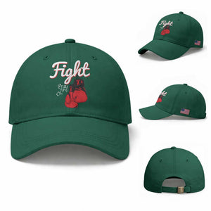 Fight Pray For A Cure Baseball Cap Red Ribbon HIV Awareness Boxing Gift TS12 Baseball Cap Universal Fit Irish Green Print Your Wear