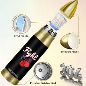 Fight Pray For A Cure Bullet Tumbler Red Ribbon HIV Awareness Boxing Gift TS12 Print Your Wear