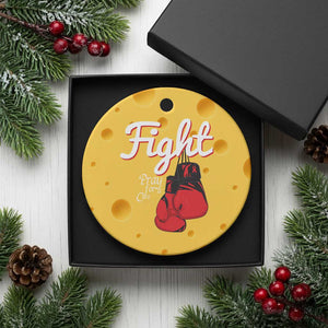 Fight Pray For A Cure Ceramic Ornament Red Ribbon HIV Awareness Boxing Gift TS12 1pc Yellow Cheese Print Your Wear