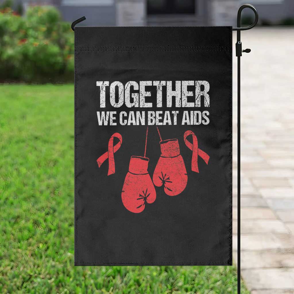 Together We Can Beat AIDS Garden Flag Boxing HIV Awareness Gift TS12 Print Your Wear